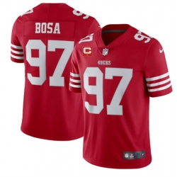 Men San Francisco 49ers 97 Nike Bosa 2022 Red With 1 Star C Patch Vapor Untouchable Limited Stitched Football Jersey