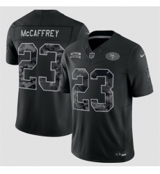 Men San Francisco 49ers Christian McCaffrey Black F U S E 2026 Salute to Service Limited Stitched Football Jersey Men San Francisco 49ers Christian McCaffrey Black F U S E 2026 Salute to Service Limited Stitched Football Jersey