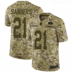 Mens Nike San Francisco 49ers 21 Deion Sanders Limited Camo 2018 Salute to Service NFL Jersey