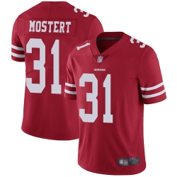 Men's Nike San Francisco 49ers 31 Raheem Mostert Red Team Color Vapor Untouchable Limited Player NFL Jersey