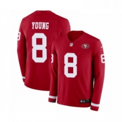 Mens Nike San Francisco 49ers 8 Steve Young Limited Red Therma Long Sleeve NFL Jersey