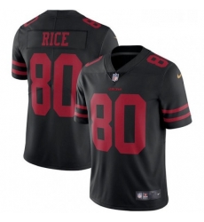 Mens Nike San Francisco 49ers 80 Jerry Rice Black Vapor Untouchable Limited Player NFL Jersey