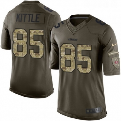 Mens Nike San Francisco 49ers 85 George Kittle Limited Green Salute to Service NFL Jersey