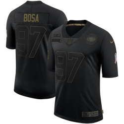 Men's San Francisco 49ers #97 Nick Bosa Black 2020 Salute To Service Limited Jersey