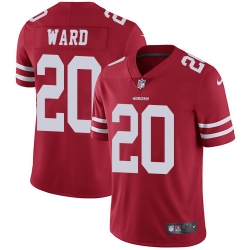 Nike 49ers #20 Jimmie Ward Red Team Color Mens Stitched NFL Vapor Untouchable Limited Jersey