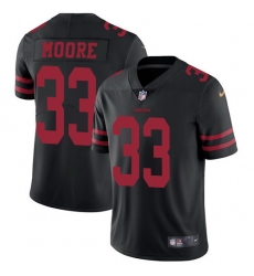 Nike 49ers #33 Tarvarius Moore Black Alternate Mens Stitched NFL Vapor Untouchable Limited Jersey