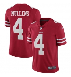 Nike 49ers #4 Nick Mullens Red Team Color Men Stitched NFL Vapor Untouchable Limited Jersey