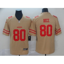 Nike 49ers 80 Jerry Rice Cream Inverted Legend Limited Jersey