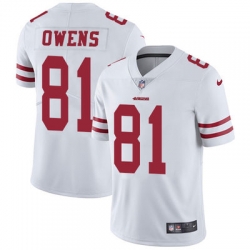 Nike 49ers #81 Terrell Owens White Mens Stitched NFL Vapor Untouchable Limited Jersey