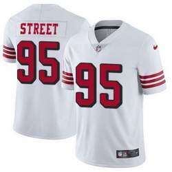 Nike 49ers #95 Kentavius Street White Rush Mens Stitched NFL Vapor Untouchable Limited Jersey