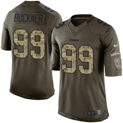 Nike 49ers #99 DeForest Buckner Green Mens Stitched NFL Limited Salute to Service Jersey