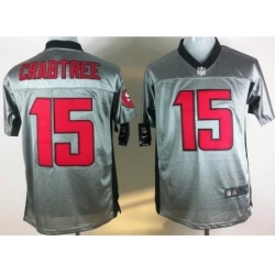 Nike San Francisco 49ers 15 Michael Crabtree Grey Elite Shadow NFL Jersey