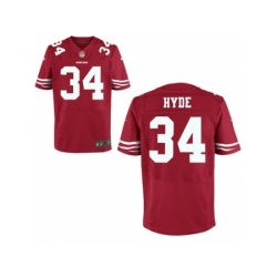 Nike San Francisco 49ers 34 Carlos Hyde Red Elite NFL Jersey