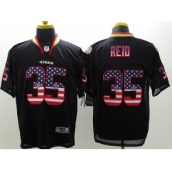 Nike San Francisco 49ers 35 Eric Reid Black Elite USA Flag Fashion NFL Jersey