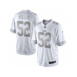 Nike San Francisco 49ers 52 Patrick Willis White Limited Platinum NFL Jersey