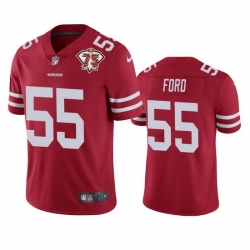 Nike San Francisco 49ers 55 Dee Ford Red Men 75th Anniversary Stitched NFL Vapor Untouchable Limited Jersey