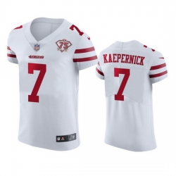 Nike San Francisco 49ers 7 Colin Kaepernick White Men 75th Anniversary Stitched NFL Vapor Untouchable Elite Jersey