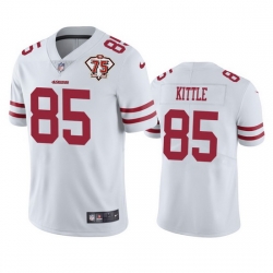 Nike San Francisco 49ers 85 George Kittle White Men 75th Anniversary Stitched NFL Vapor Untouchable Limited Jersey