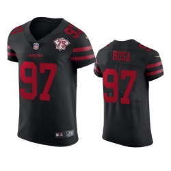 Nike San Francisco 49ers 97 Nick Bosa Black Alternate Men 75th Anniversary Stitched NFL Vapor Untouchable Elite Jersey