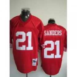 San Francisco 49ers 21 Deion sanders red Jerseys throwback