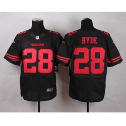 nike nfl jerseys san francisco 49ers 28 hyde black[Elite]