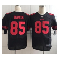 nike nfl jerseys san francisco 49ers 85 davis black[Elite]