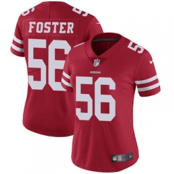 Nike 49ers #56 Reuben Foster Red Team Color Womens Stitched NFL Vapor Untouchable Limited Jersey