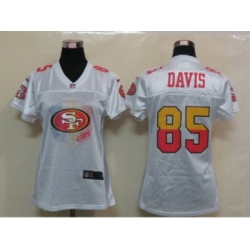 Nike Womens San Francisco 49ers #85 Davis White Jerseys