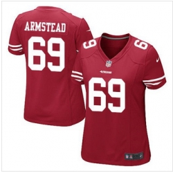 Women NEW San Francisco 49ers #69 Arik Armstead Red Team Color Stitched NFL Elite Jersey