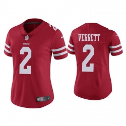 Women San Francisco 49ers 2 Jason Verrett Red Vapor limited Jersey