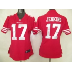 Womens Nike San Francisco 49ers 17# Jenkins Authentic Jersey