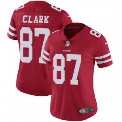 Womens Nike San Francisco 49ers 87 Dwight Clark Elite Red Team Color NFL Jersey