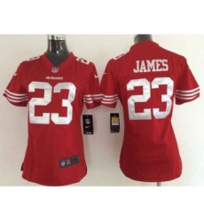 nike women nfl jerseys san francisco 49ers 23 james red[nike]