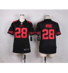 nike women nfl jerseys san francisco 49ers 28 hyde black[nike]