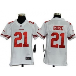 Youth Nike San Francisco 49ers 21# Gore Authentic White Jersey