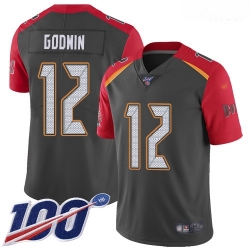 Buccaneers 12 Chris Godwin Gray Men Stitched Football Limited Inverted Legend 100th Season Jersey