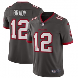 Men Nike Tampa Bay Buccaneers 12 Tom Brady Grey Vapor Limited NFL Stitched Jersey