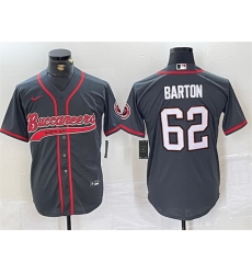 Men Tampa Bay Buccaneers 62 Graham Barton Grey Cool Base Stitched Baseball JerseyS