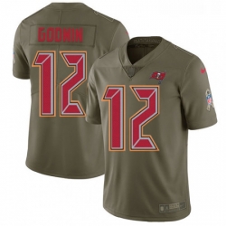 Mens Nike Tampa Bay Buccaneers 12 Chris Godwin Limited Olive 2017 Salute to Service NFL Jersey