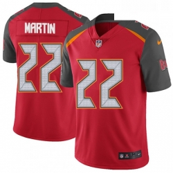 Mens Nike Tampa Bay Buccaneers 22 Doug Martin Red Team Color Vapor Untouchable Limited Player NFL Jersey