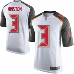 Mens Nike Tampa Bay Buccaneers 3 Jameis Winston Game White NFL Jersey