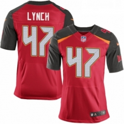 Mens Nike Tampa Bay Buccaneers 47 John Lynch Elite Red Team Color NFL Jersey