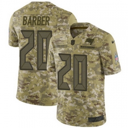 Nike Buccaneers #20 Ronde Barber Camo Mens Stitched NFL Limited 2018 Salute To Service Jersey