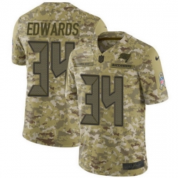 Nike Buccaneers 34 Mike Edwards Camo Men Stitched NFL Limited 2018 Salute To Service Jersey