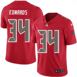 Nike Buccaneers 34 Mike Edwards Red Men Stitched NFL Limited Rush Jersey