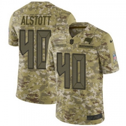 Nike Buccaneers #40 Mike Alstott Camo Mens Stitched NFL Limited 2018 Salute To Service Jersey