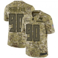 Nike Buccaneers #90 Jason Pierre Paul Camo Mens Stitched NFL Limited 2018 Salute To Service Jersey