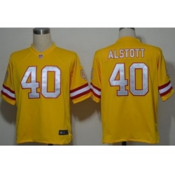 Nike Tampa Bay Buccaneers 40 Mike Alstott Yellow Game NFL Jersey