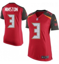 Womens Nike Tampa Bay Buccaneers 3 Jameis Winston Game Red Team Color NFL Jersey