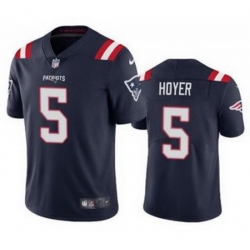 Men New England Patriots 5 Brian Hoyer Navy 2021 Vapor Untouchable Limited Stitched Jersey